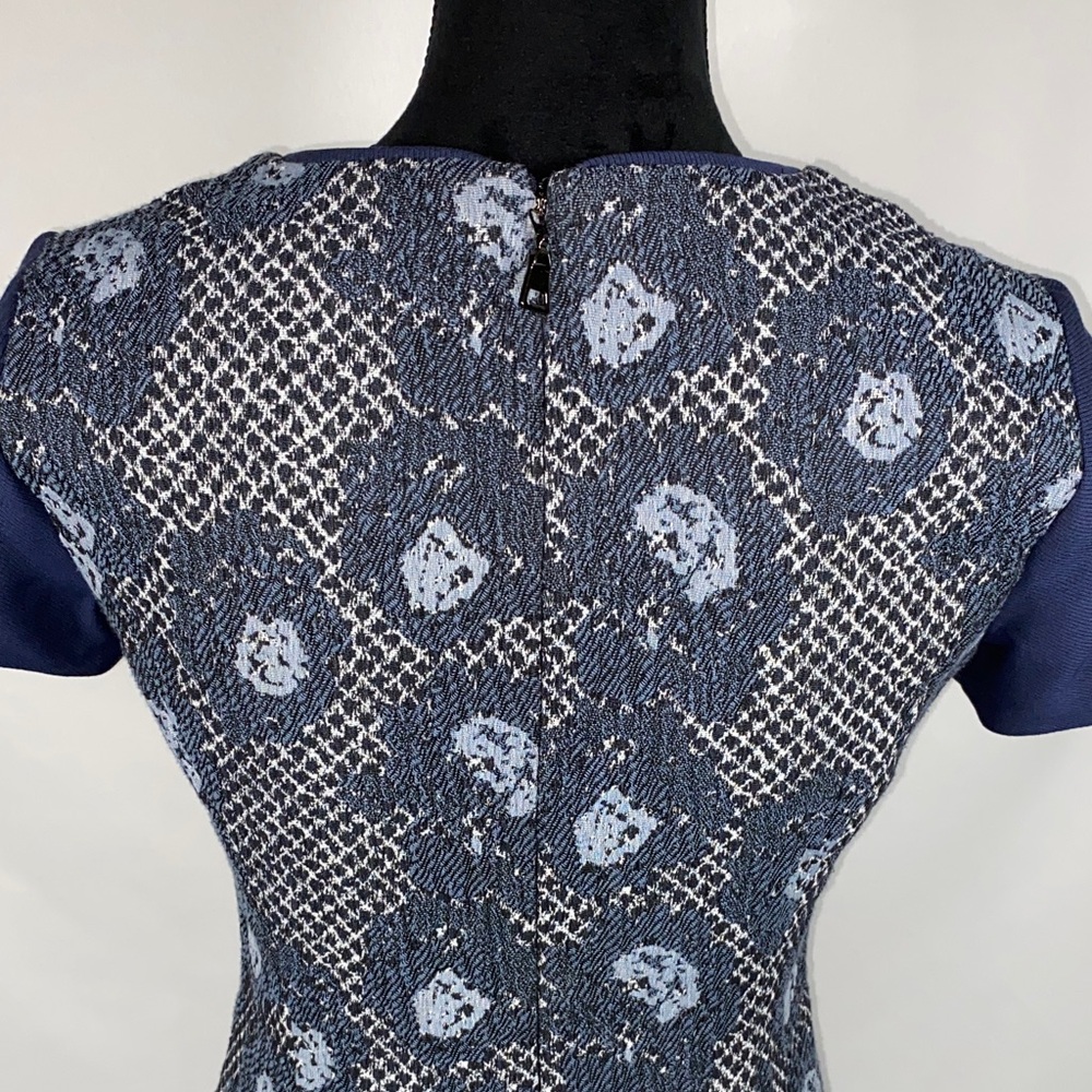 Nicole Miller For Mary Kay Floral Tweed Midi Dress Size 2P Petite - Picture 8 of 13